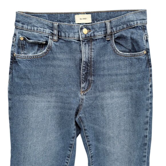 DL1961 Patti Straight Ankle Jeans Womens Blue Fisher High Rise Denim Size 29 - Picture 3 of 13